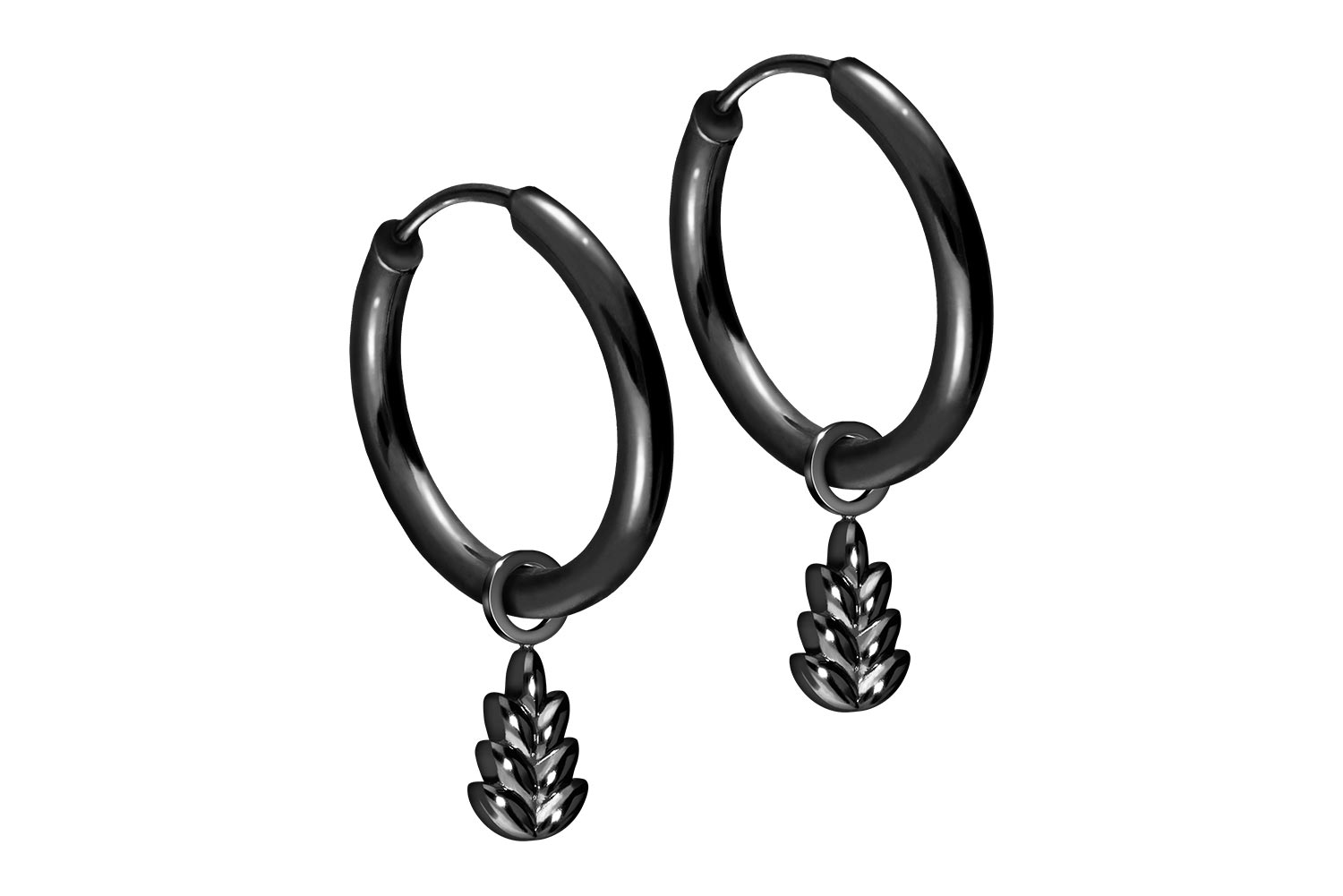 Chirurgenstahl Ohrclicker Creolen BLATT von Piercingline